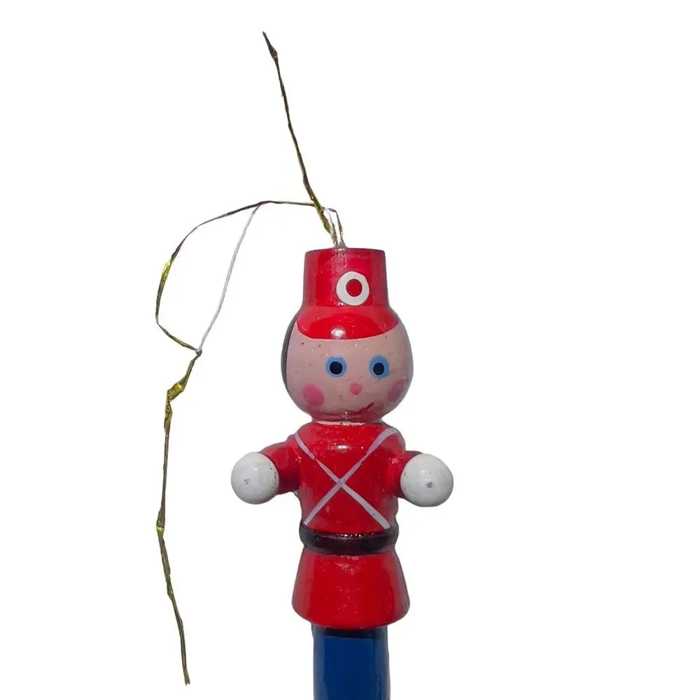Vintage 1970’s Marching Band‎ Drum Major Christmas Tree Ornament Taiwan 3.5”x1”